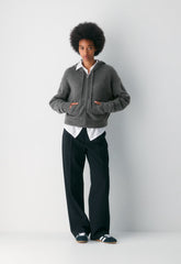Peyton Zip Hoodie - HEATHER CHARCOAL