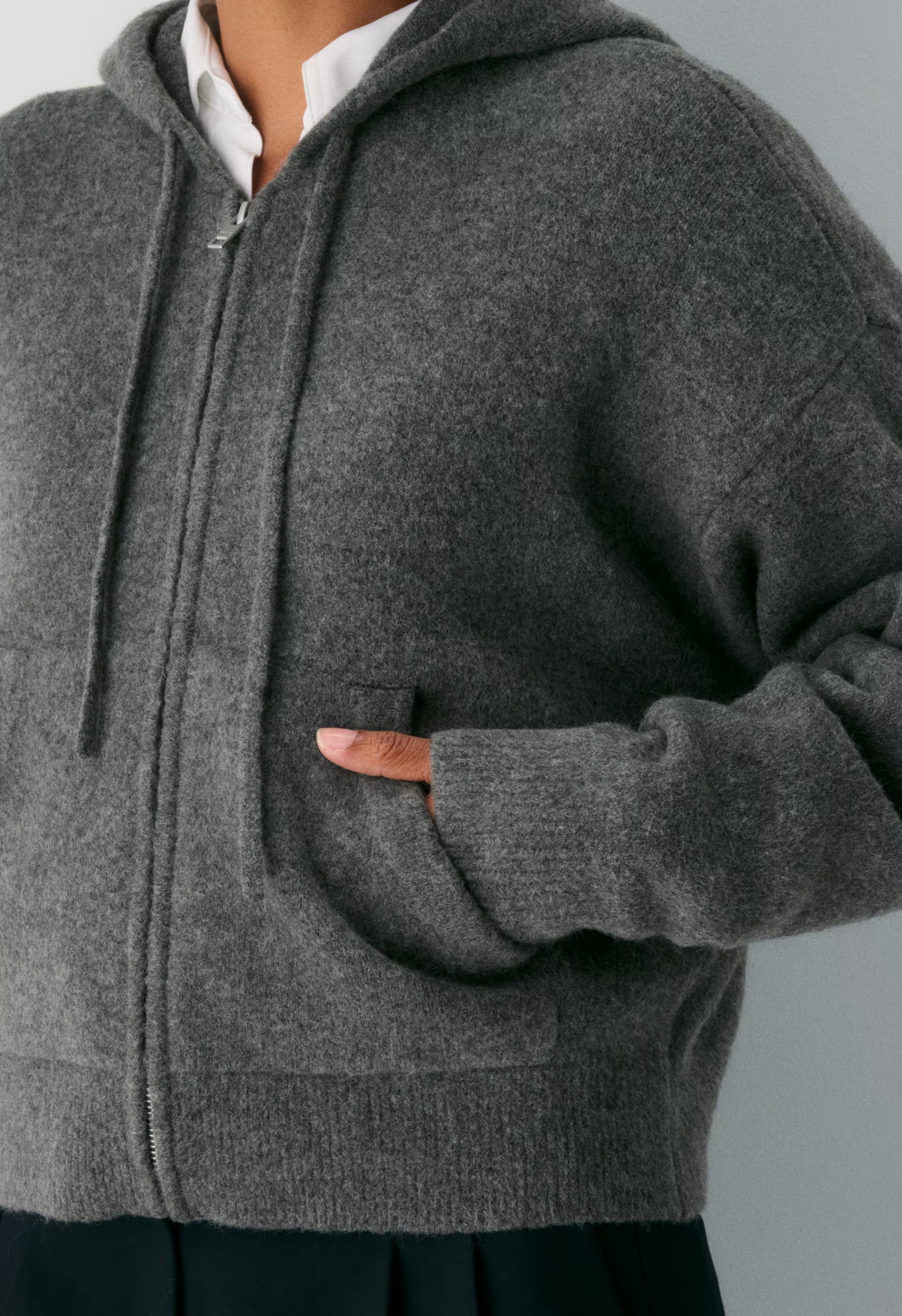 Peyton Zip Hoodie - HEATHER CHARCOAL