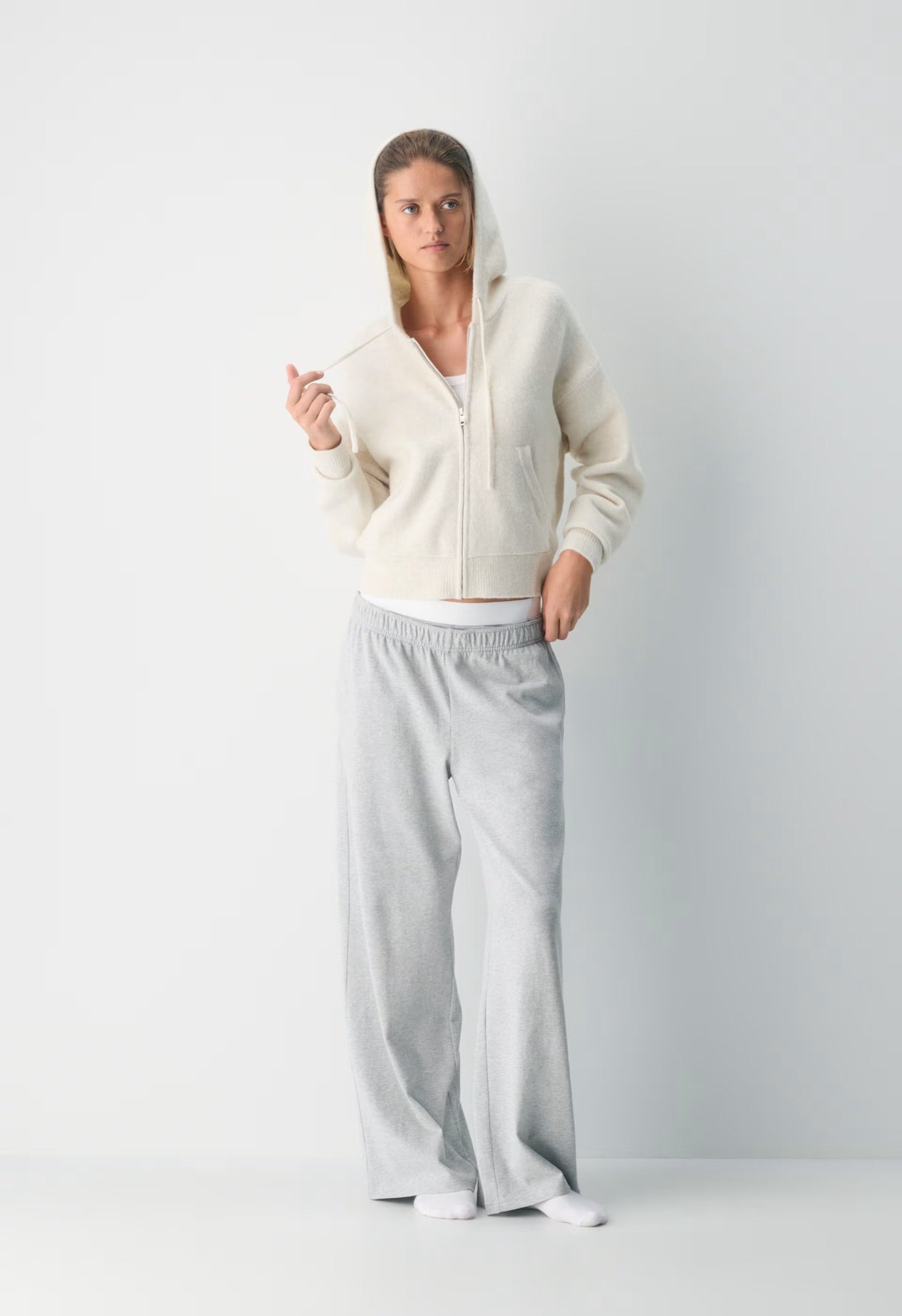 Peyton Zip Hoodie - HEATHER BIRCH