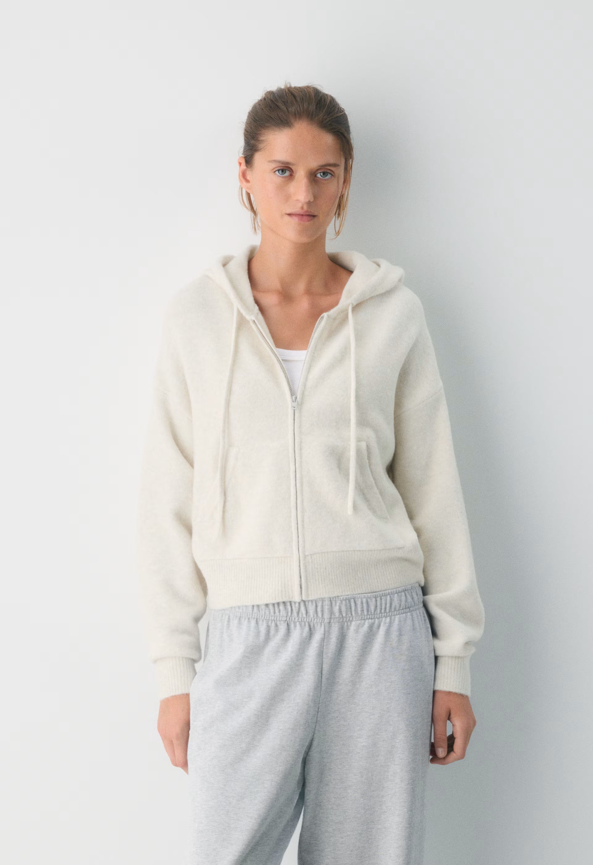 Peyton Zip Hoodie - HEATHER BIRCH