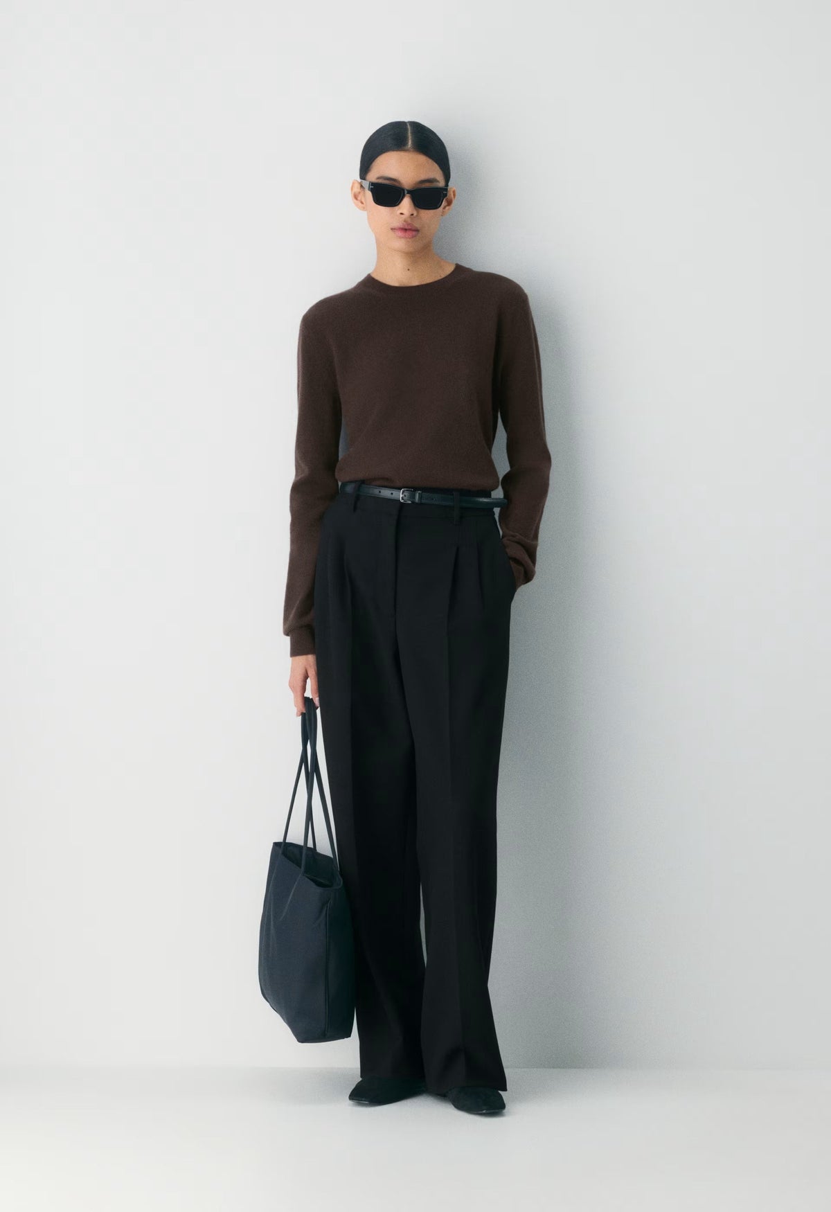 Bare Cashmere Bloor Sweater - RICH MOCHA BROWN