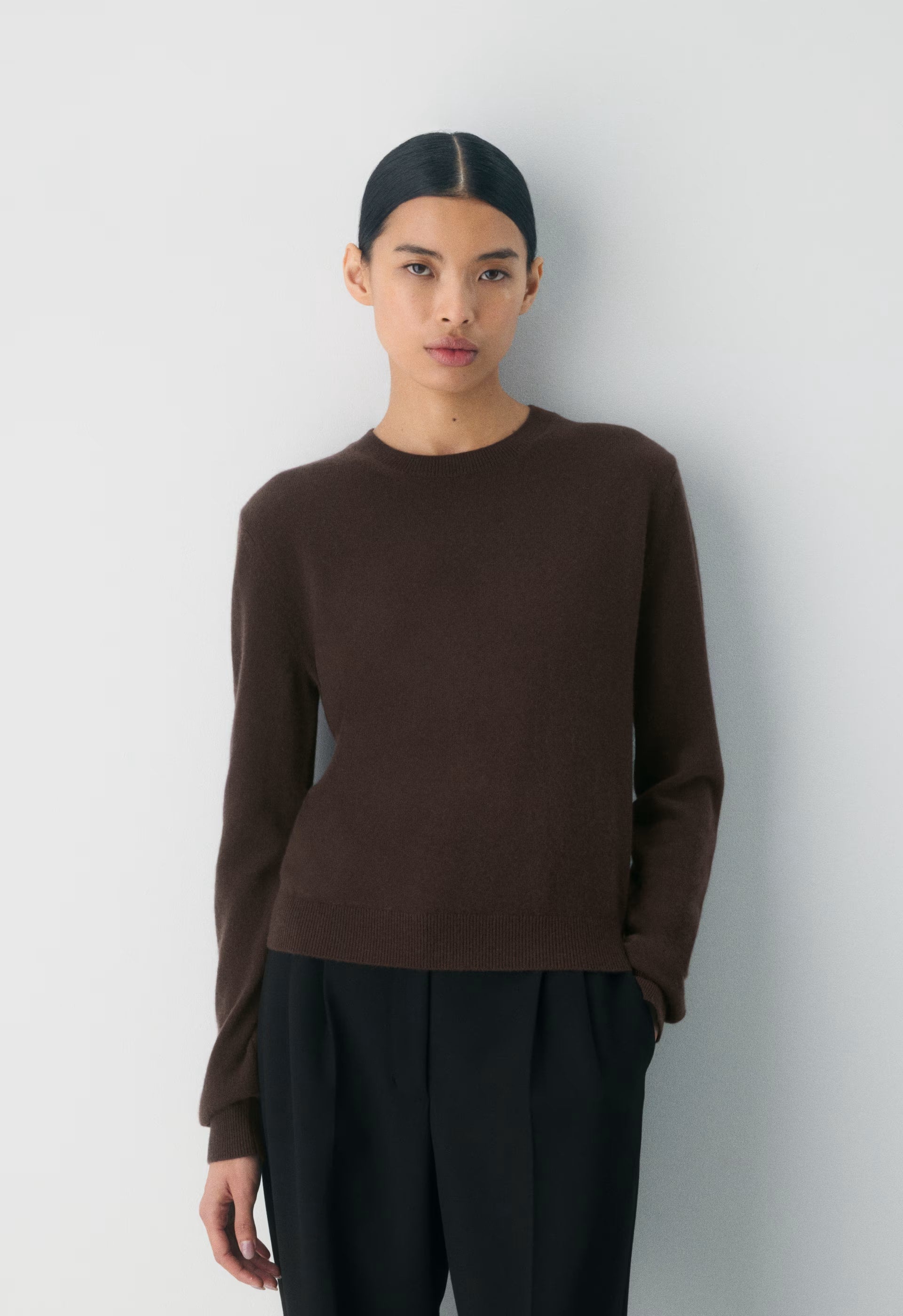Bare Cashmere Bloor Sweater - RICH MOCHA BROWN