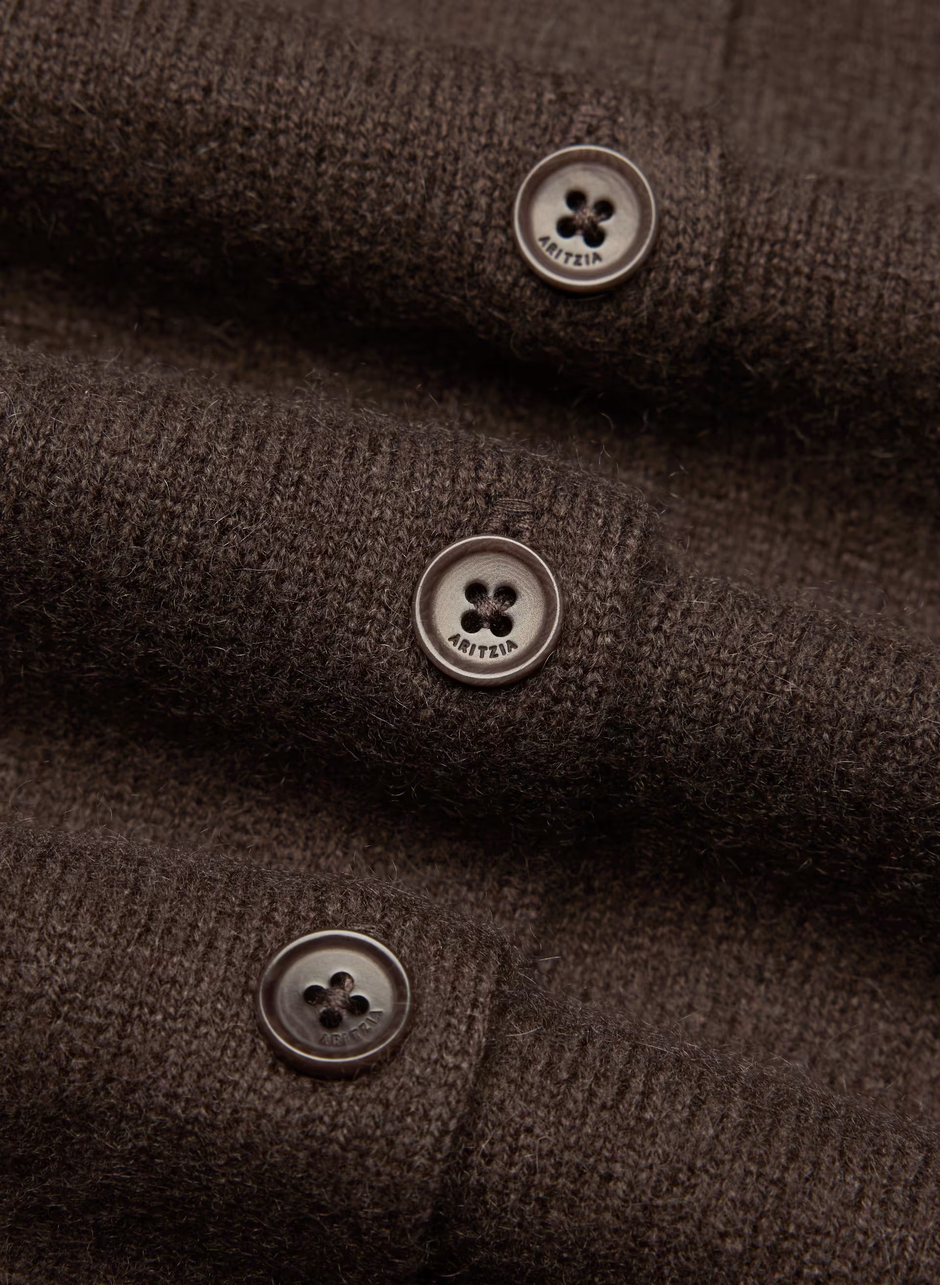 Bare Cashmere Noteworthy Cardigan - RICH MOCHA BROWN