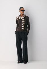Bare Cashmere Noteworthy Cardigan - RICH MOCHA BROWN