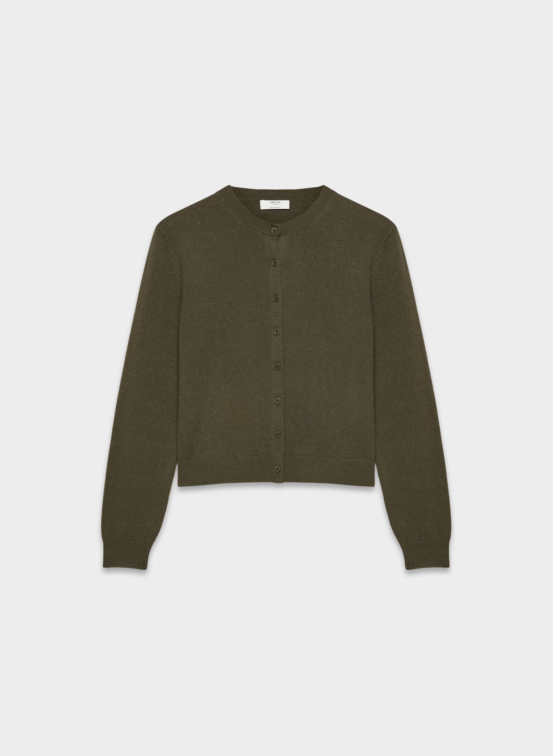 Bare Cashmere Noteworthy Cardigan - DARK OLIVE