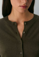 Bare Cashmere Noteworthy Cardigan - DARK OLIVE