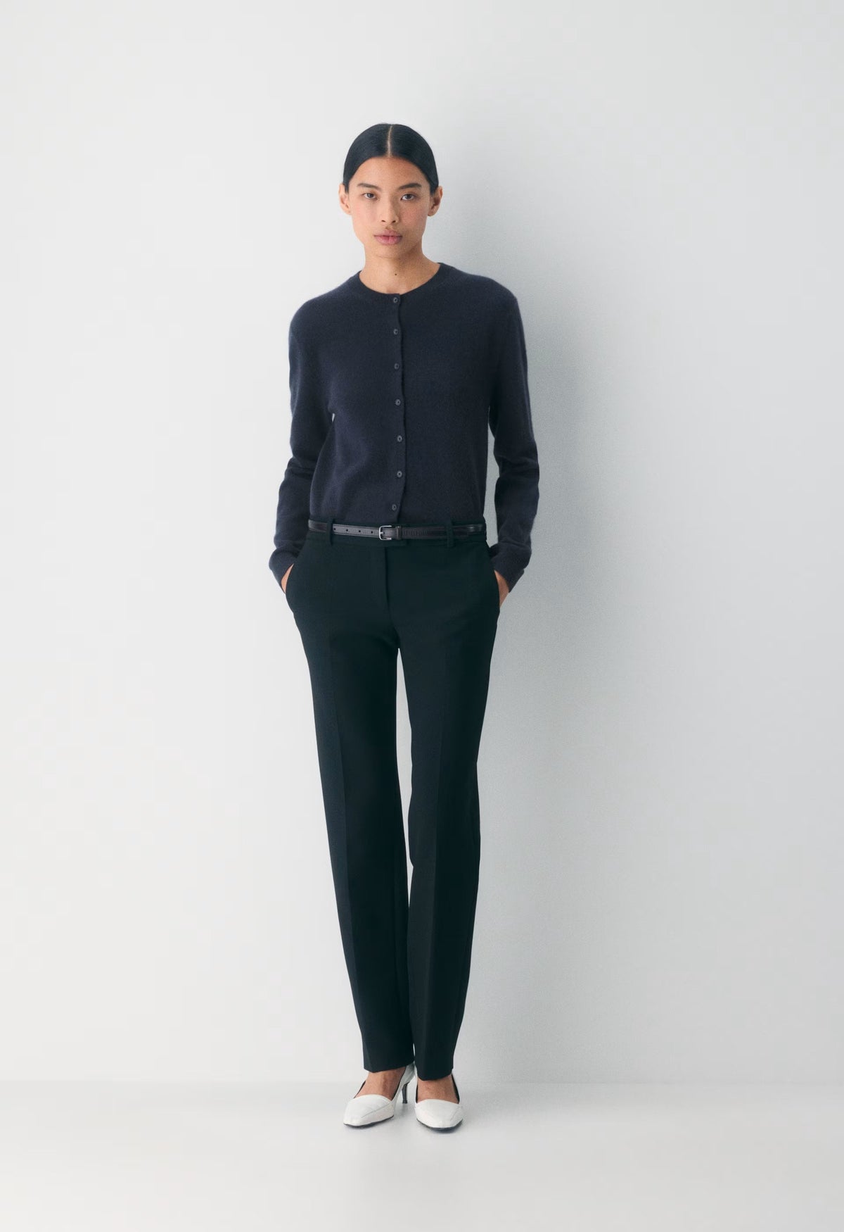 Bare Cashmere Noteworthy Cardigan - DARK NIGHT NAVY