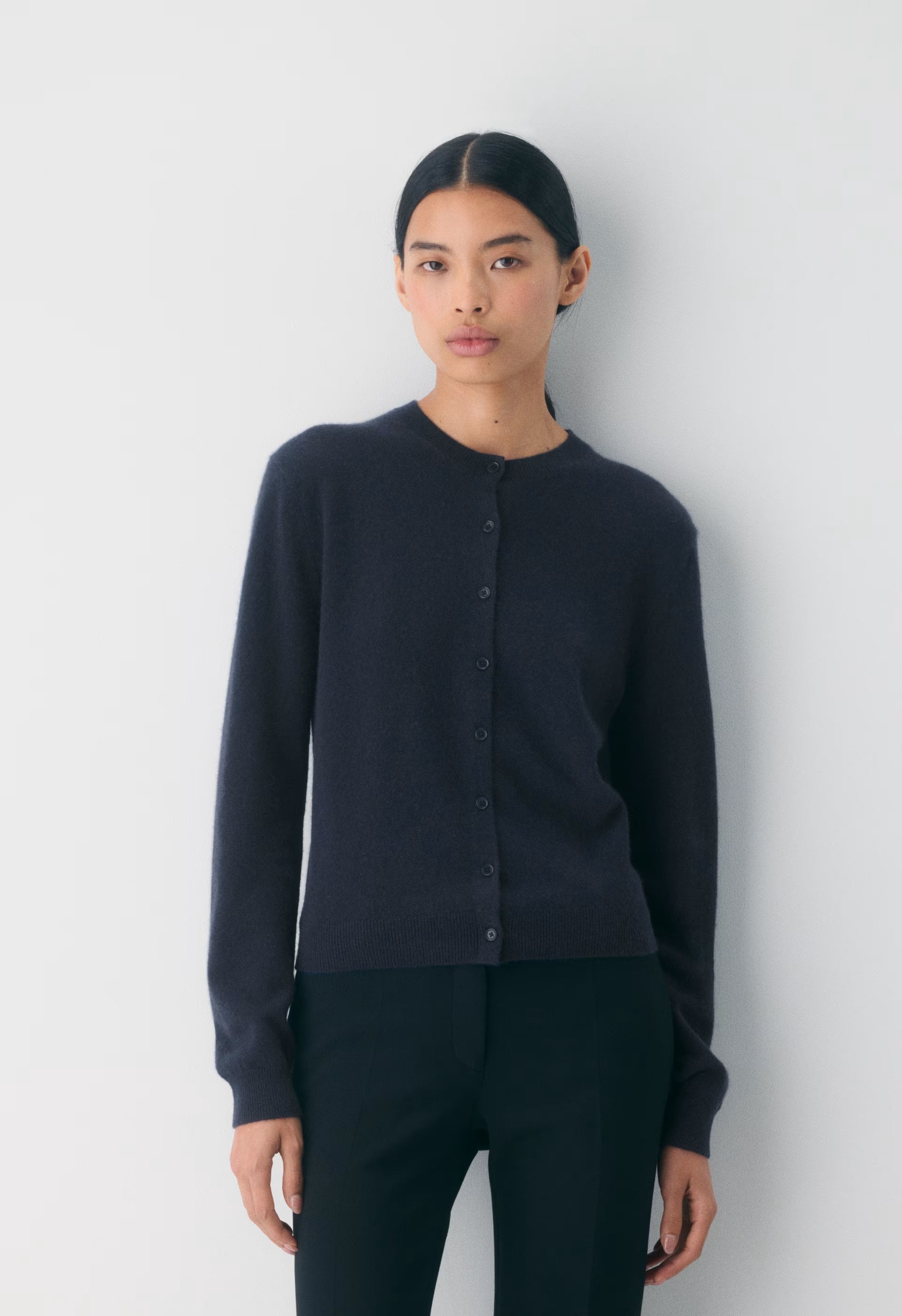Bare Cashmere Noteworthy Cardigan - DARK NIGHT NAVY