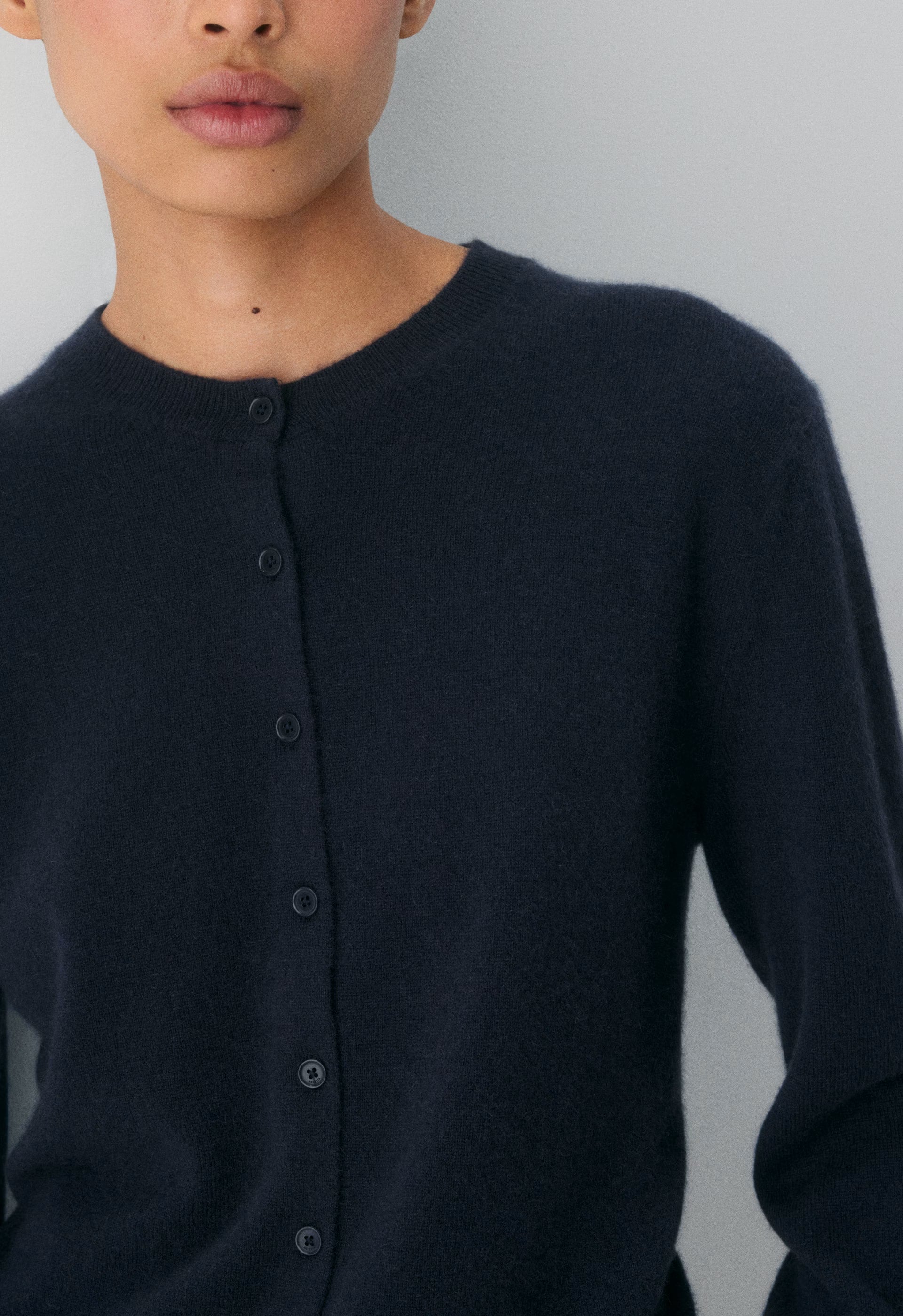 Bare Cashmere Noteworthy Cardigan - DARK NIGHT NAVY