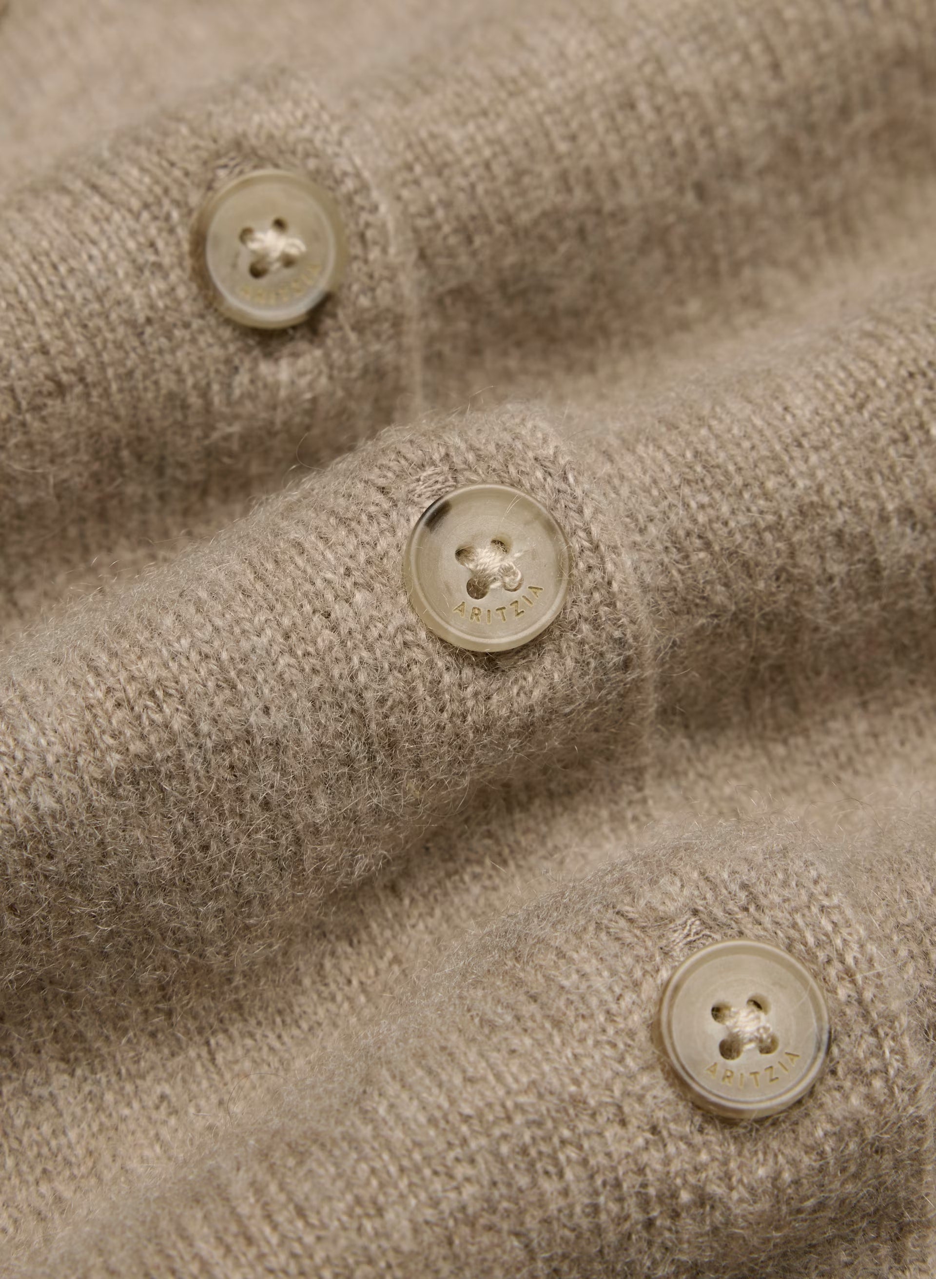 Bare Cashmere Noteworthy Cardigan - HEATHER NOMAD TAUPE