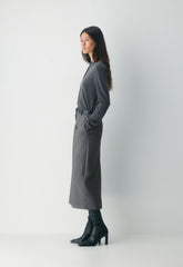 Bare Cashmere Noteworthy Cardigan - HEATHER CHARCOAL