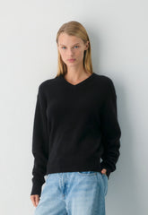 Essential Cashmere Context Sweater - BLACK