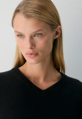 Essential Cashmere Context Sweater - BLACK