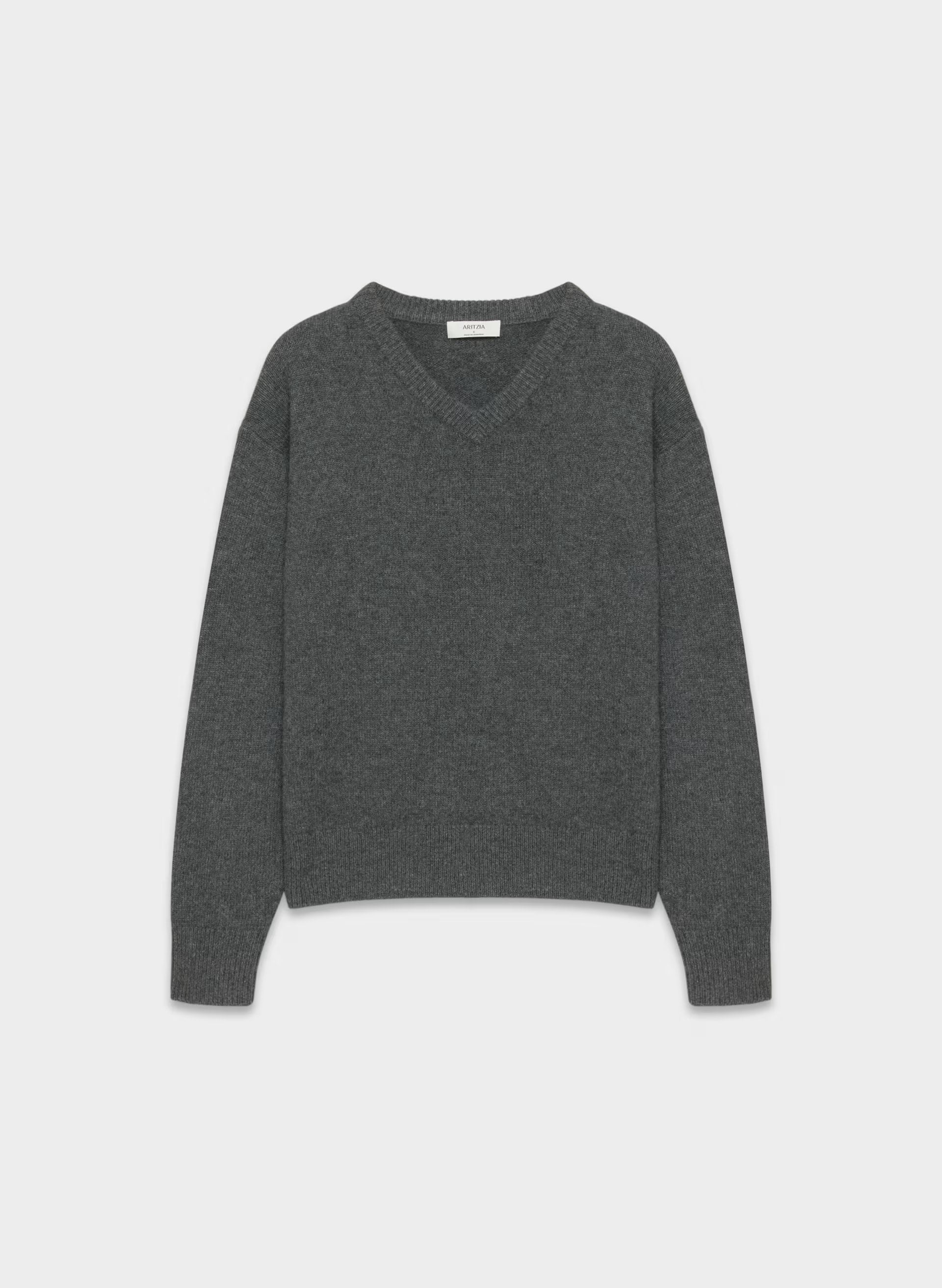 Essential Cashmere Context Sweater - HEATHER CHARCOAL