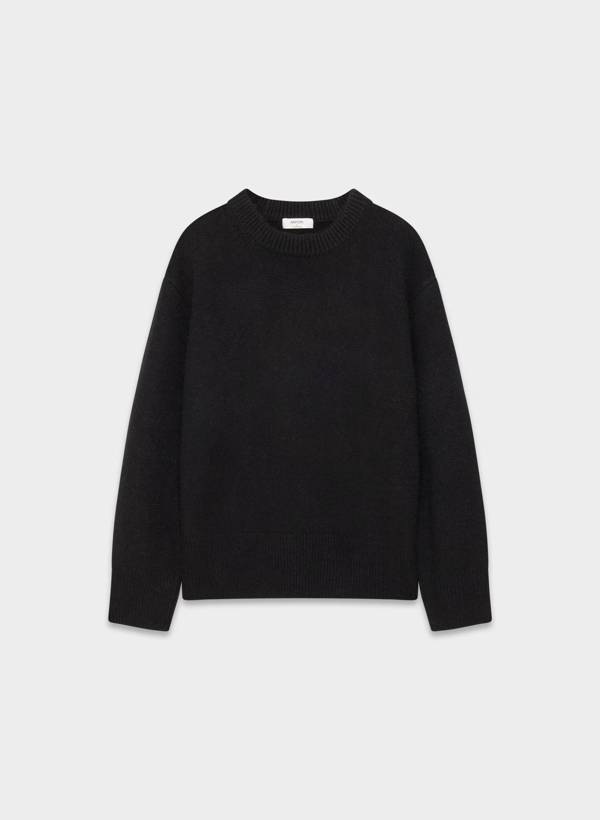 Plush Cashmere Compile Sweater - BLACK