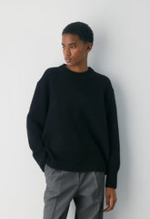 Plush Cashmere Compile Sweater - BLACK