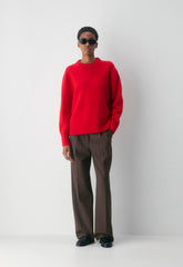 Plush Cashmere Compile Sweater - FLASHING RED