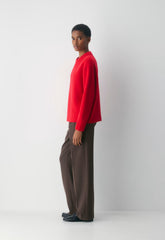Plush Cashmere Compile Sweater - FLASHING RED