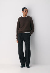 Essential Cashmere Relic Sweater - RICH MOCHA BROWN