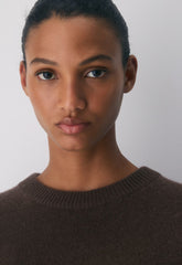 Essential Cashmere Relic Sweater - RICH MOCHA BROWN