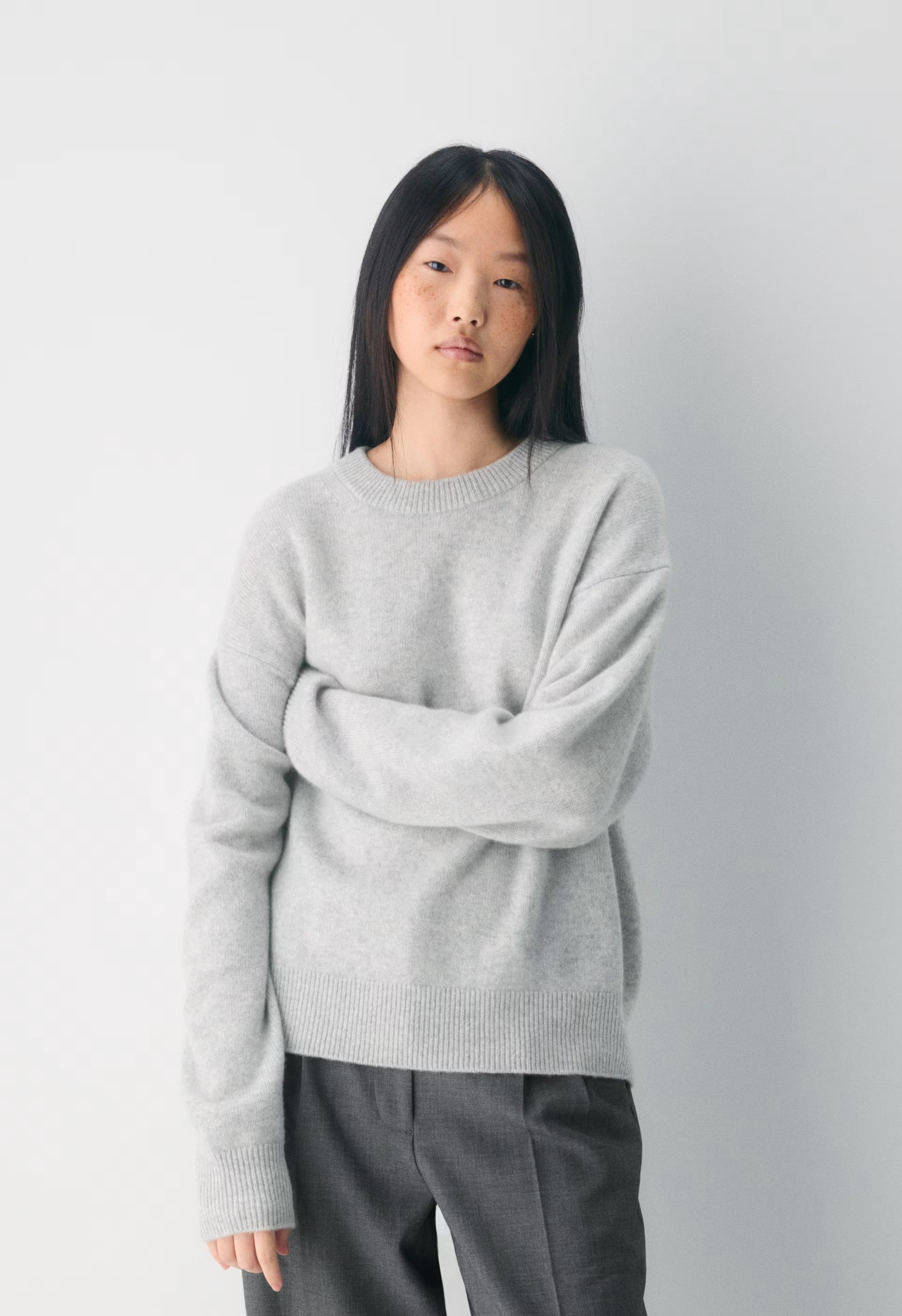 Essential Cashmere Relic Sweater - HEATHER CHROME