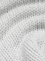 Mesh Cashmere Oversized Crew Sweater - HEATHER CHROME