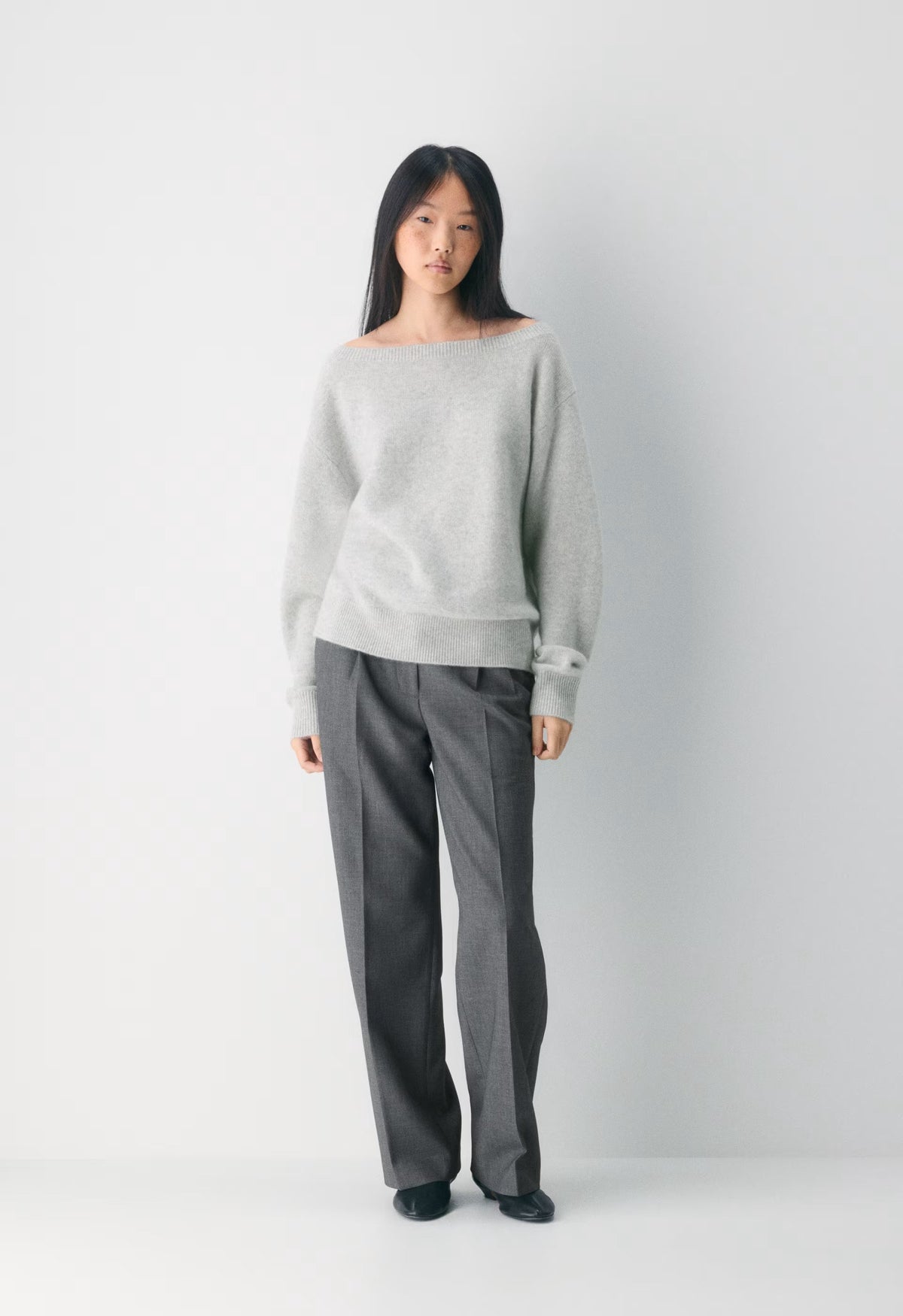 Essential Cashmere Nuance Sweater - HEATHER CHROME