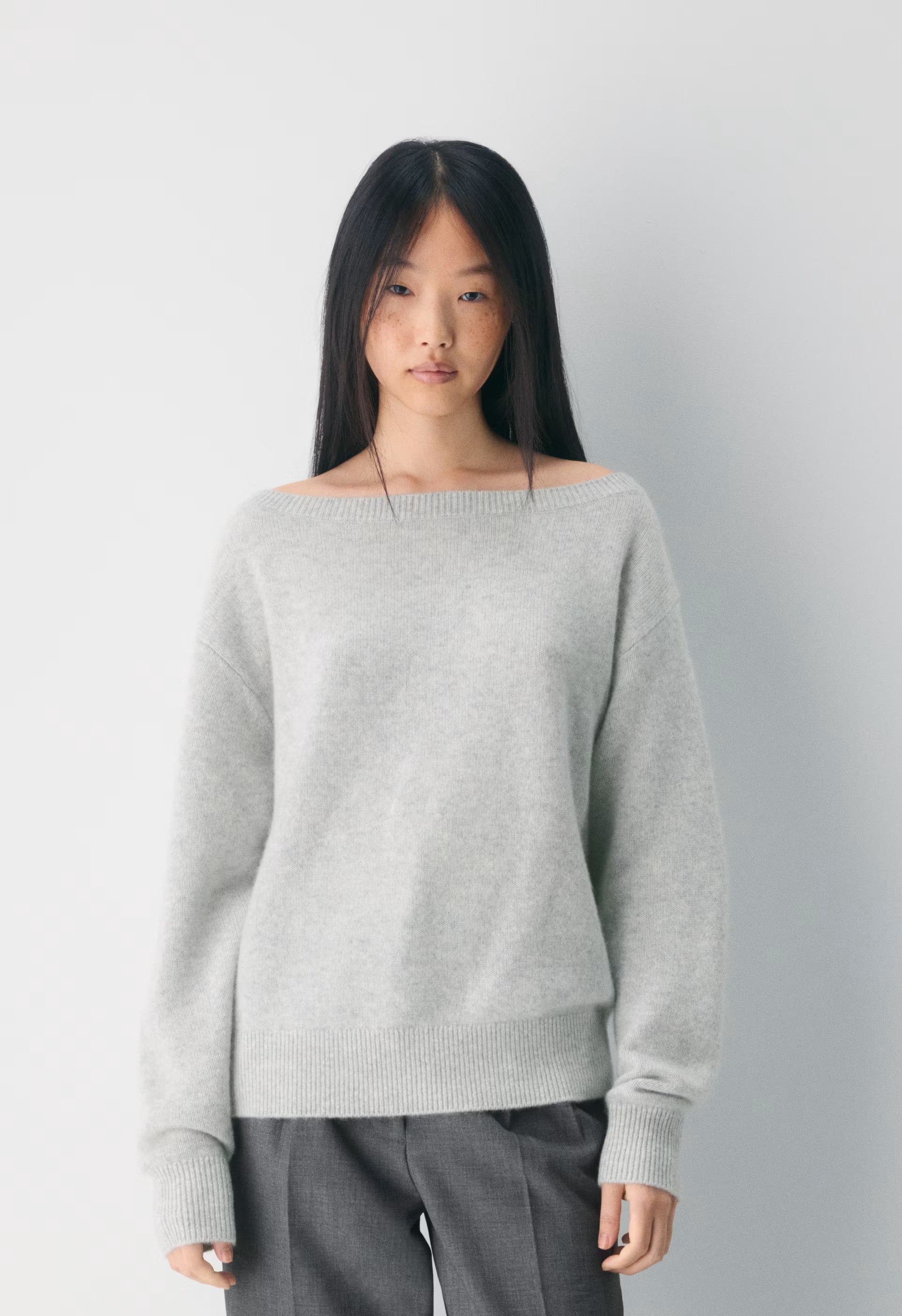 Essential Cashmere Nuance Sweater - HEATHER CHROME