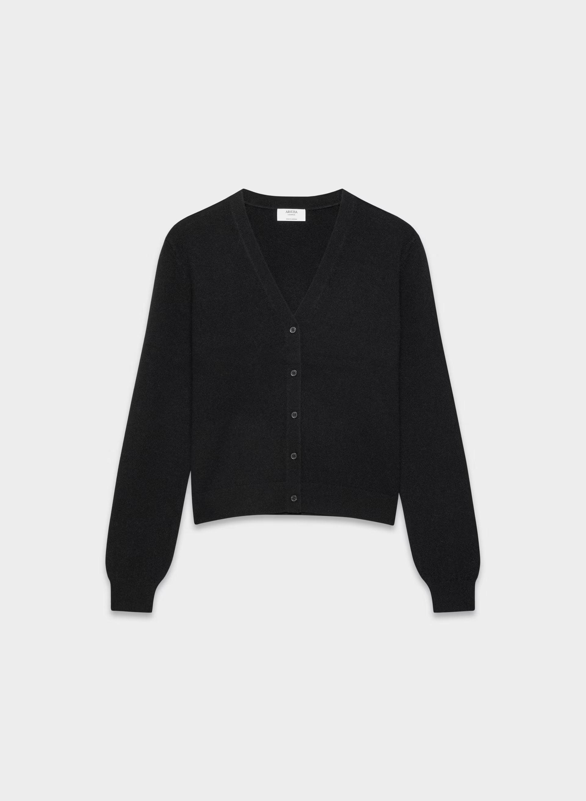 Bare Cashmere Laureate Cardigan - BLACK