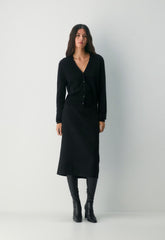 Bare Cashmere Laureate Cardigan - BLACK