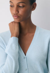 Bare Cashmere Laureate Cardigan - DEW BLUE