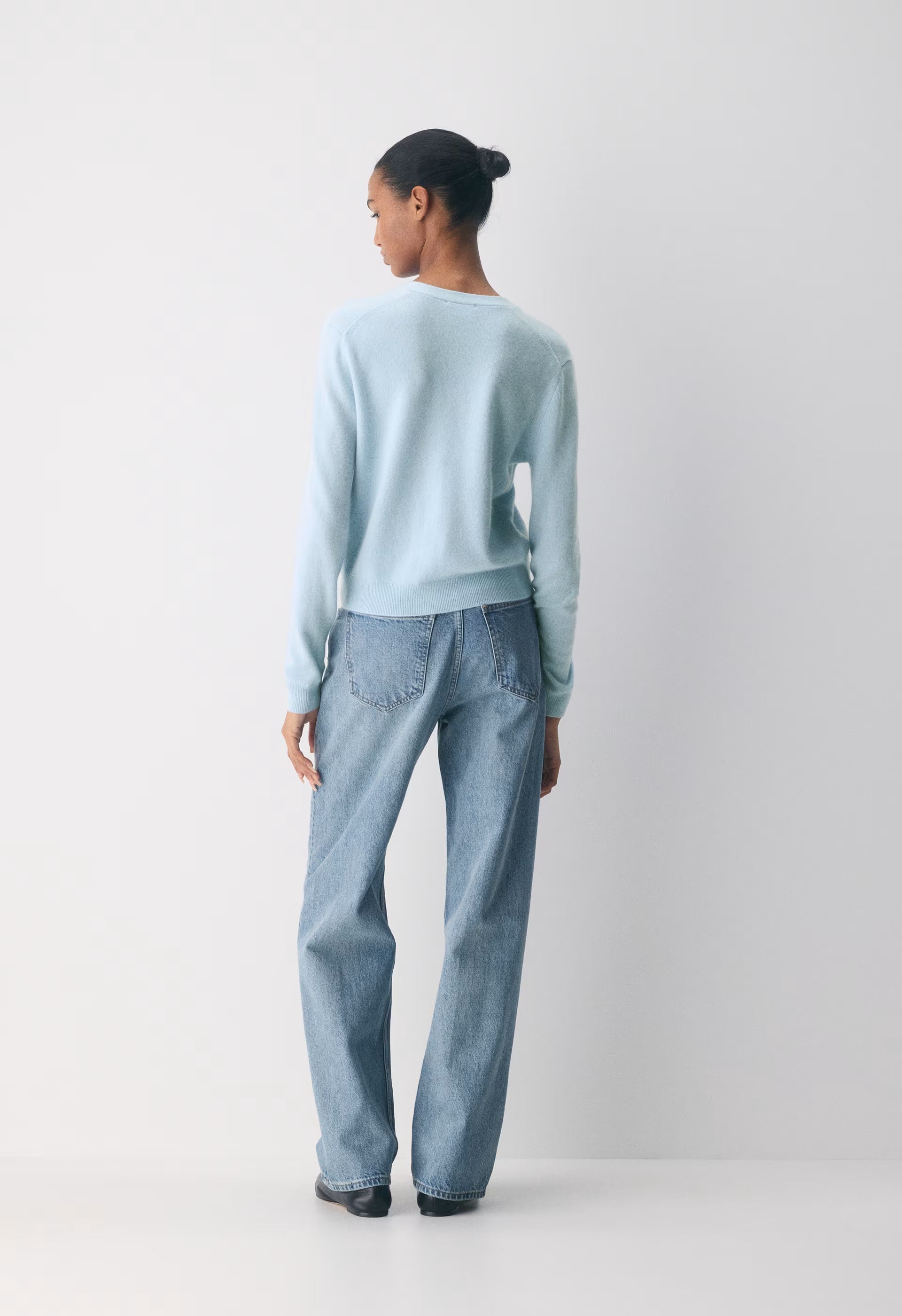 Bare Cashmere Laureate Cardigan - DEW BLUE
