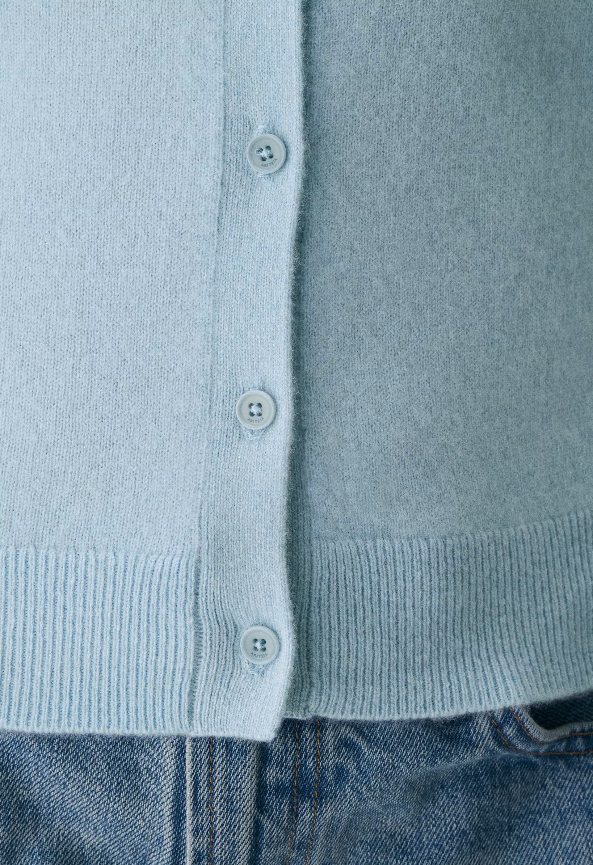 Bare Cashmere Laureate Cardigan - DEW BLUE