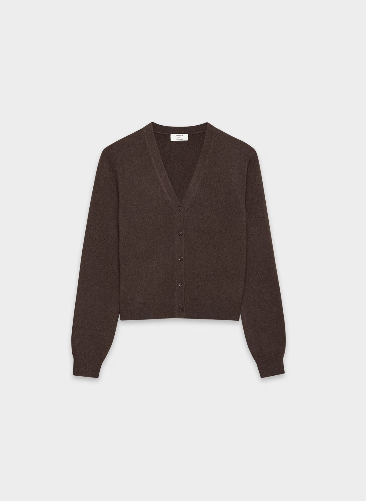 Bare Cashmere Laureate Cardigan - RICH MOCHA BROWN