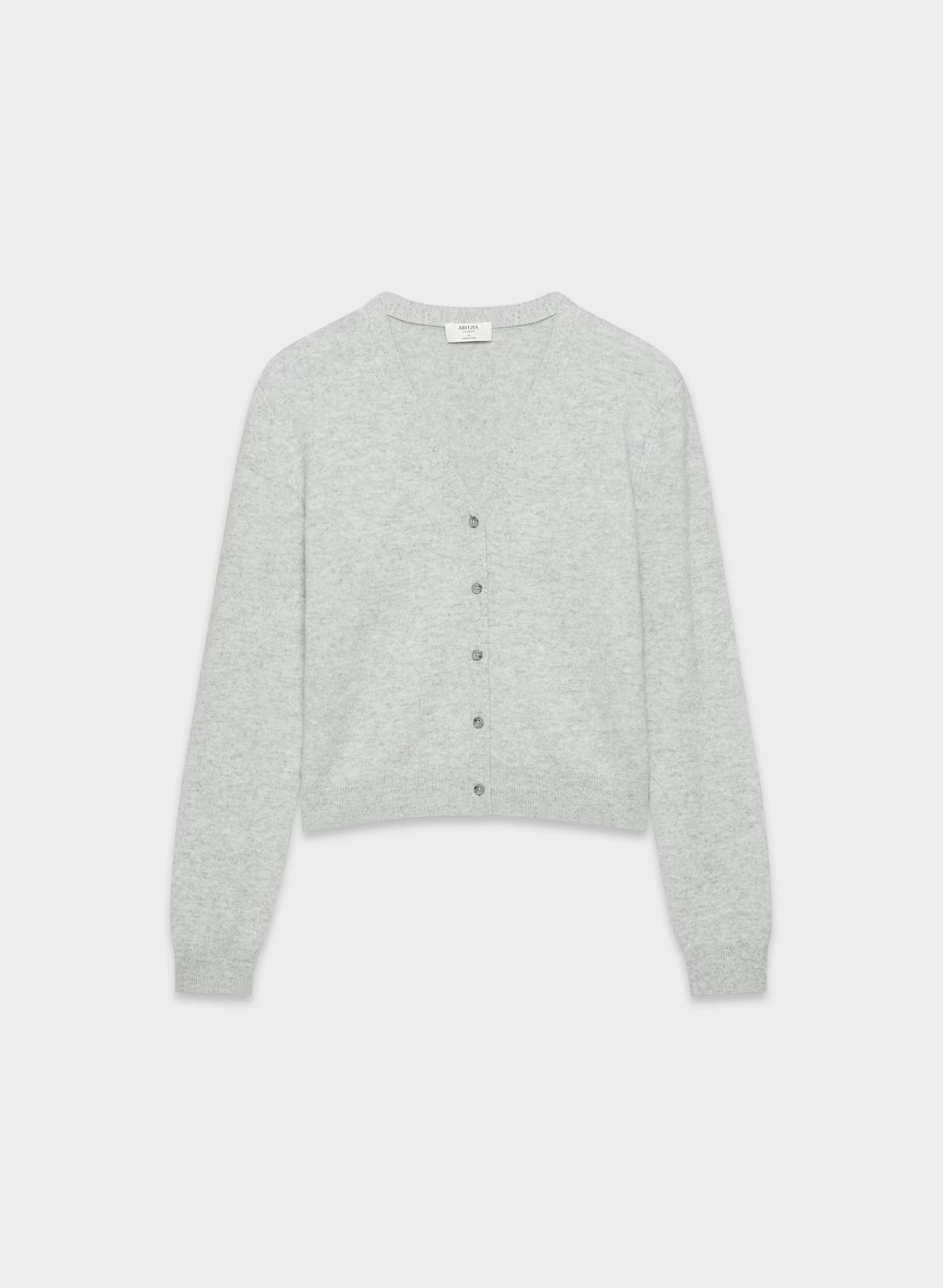 Bare Cashmere Laureate Cardigan - HEATHER CHROME