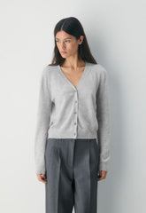 Bare Cashmere Laureate Cardigan - HEATHER CHROME