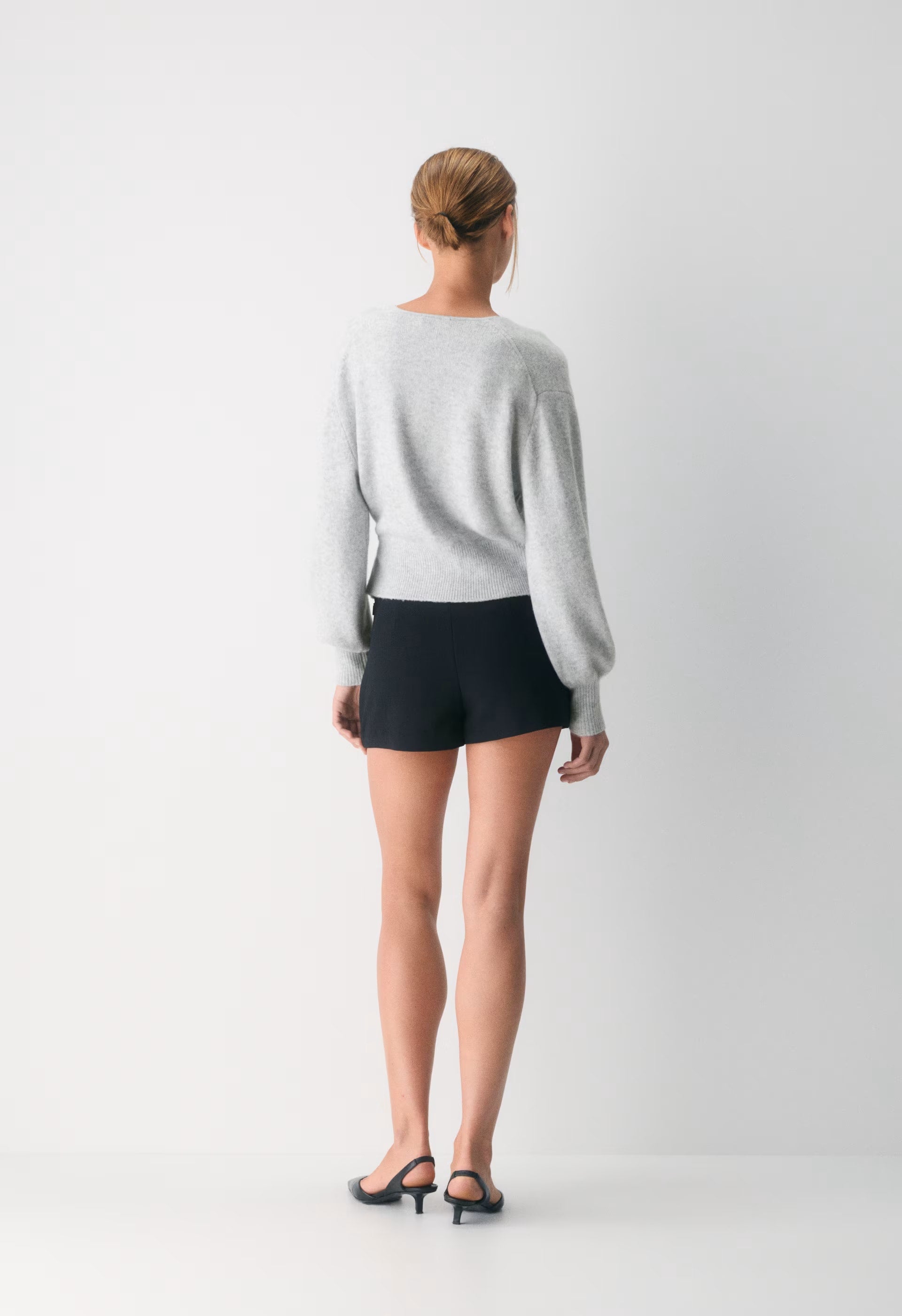 SoftSpoke™ Cassidy Wrap Sweater - HEATHER CHROME