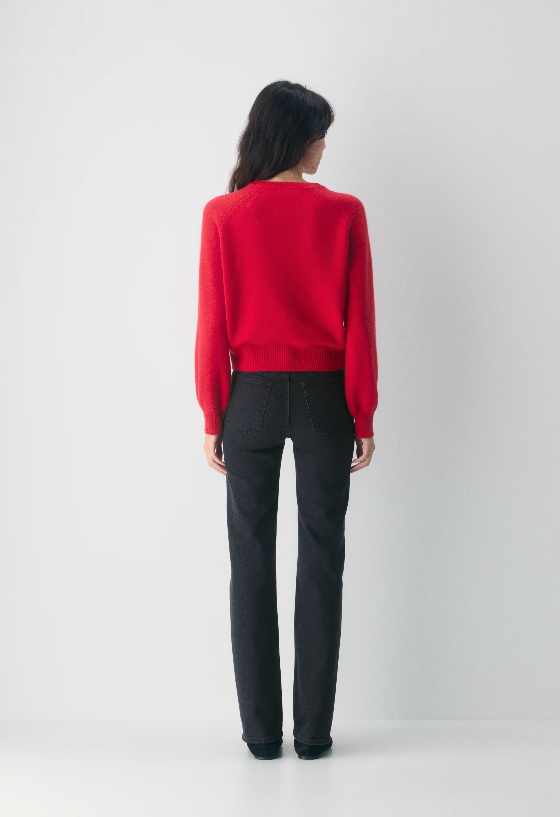 Essential Wool Cashmere London Cardigan - FLASHING RED