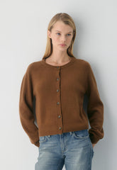 Essential Wool Cashmere London Cardigan - CHOCOLATIER BROWN