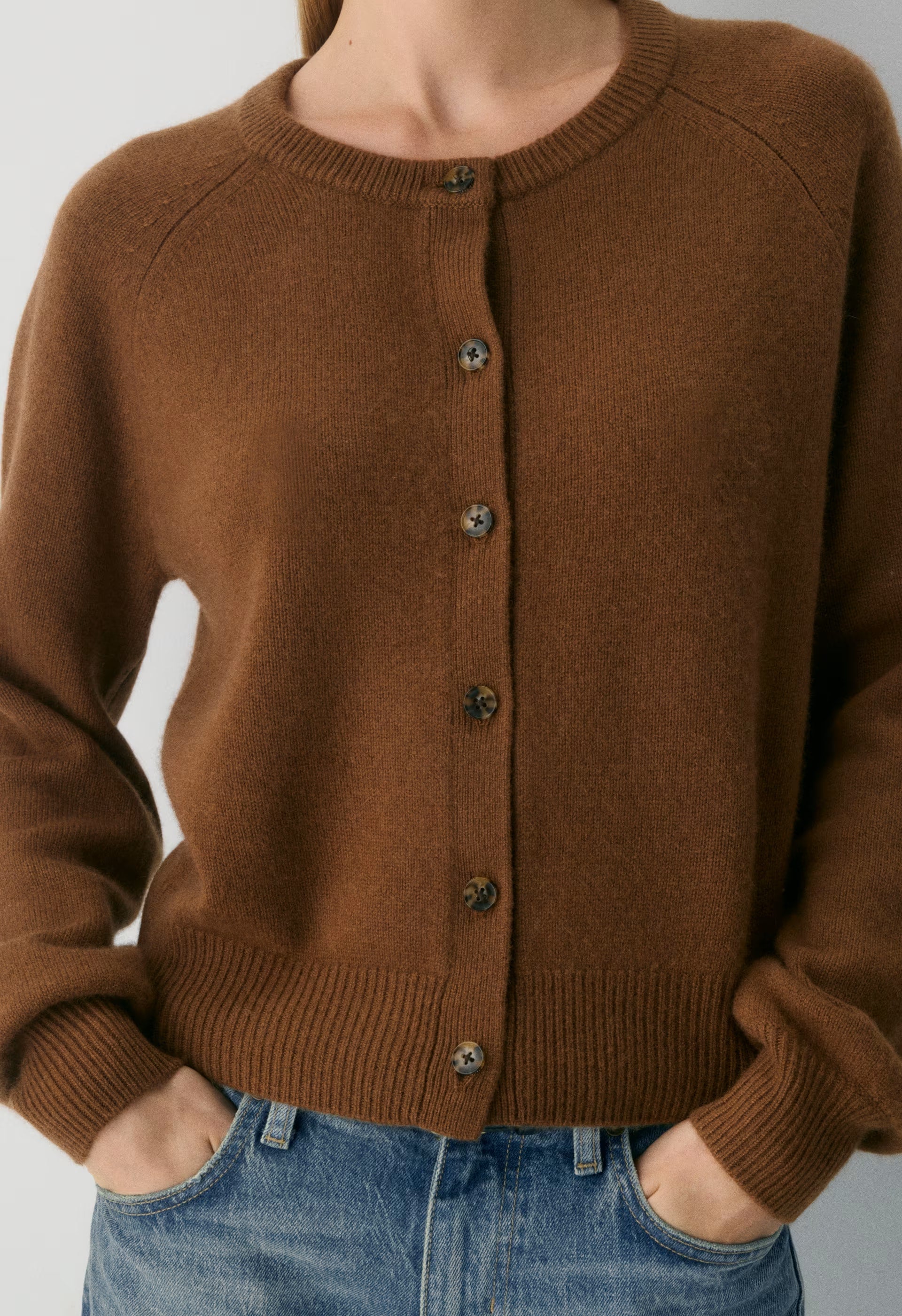 Essential Wool Cashmere London Cardigan - CHOCOLATIER BROWN