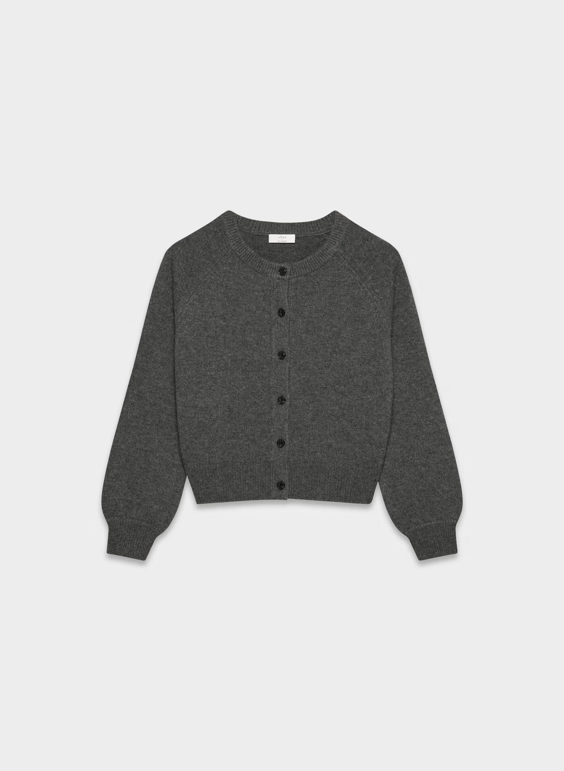 Essential Wool Cashmere London Cardigan - HEATHER CHARCOAL