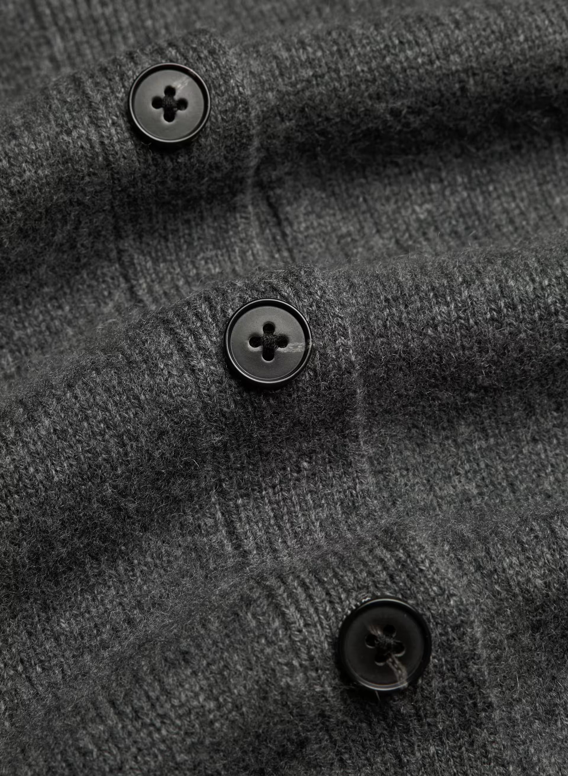 Essential Wool Cashmere London Cardigan - HEATHER CHARCOAL