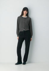 Essential Wool Cashmere London Cardigan - HEATHER CHARCOAL