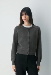 Essential Wool Cashmere London Cardigan - HEATHER CHARCOAL