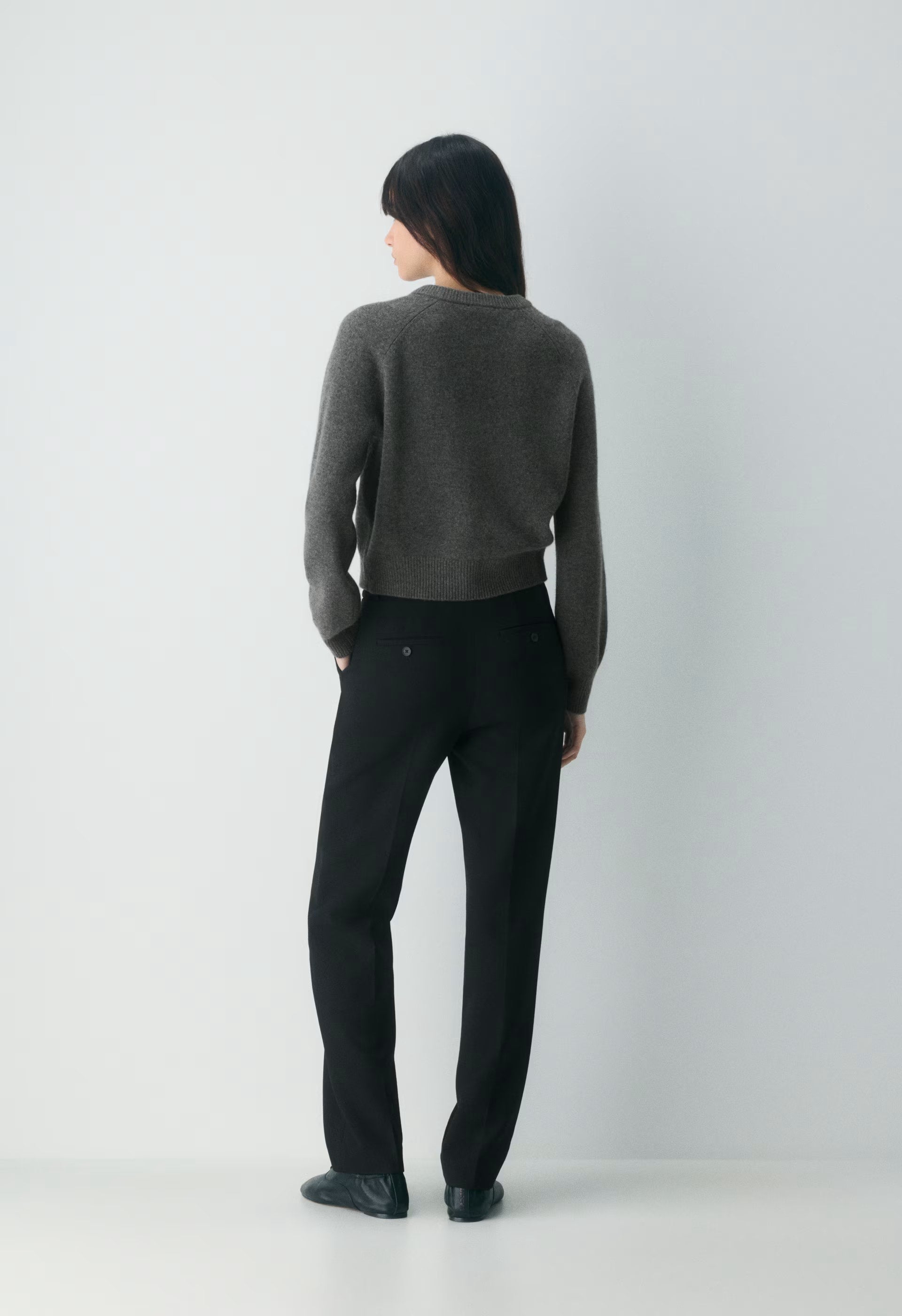 Essential Wool Cashmere London Cardigan - HEATHER CHARCOAL