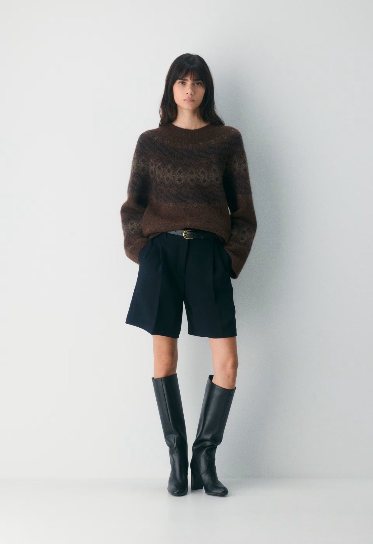 Harlow Sweater - DARK BROWN /MULTI