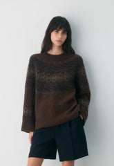 Harlow Sweater - DARK BROWN /MULTI