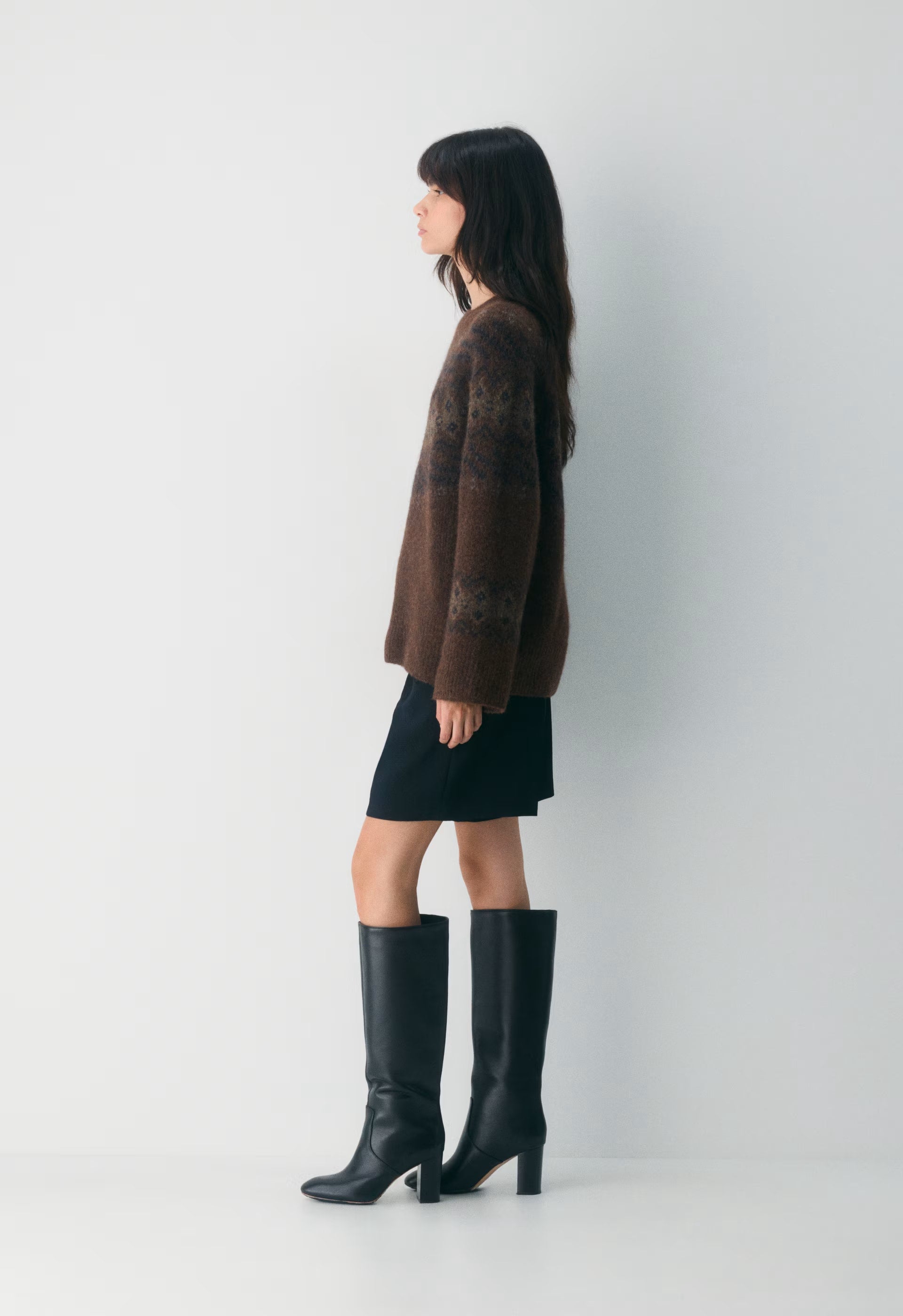 Harlow Sweater - DARK BROWN /MULTI