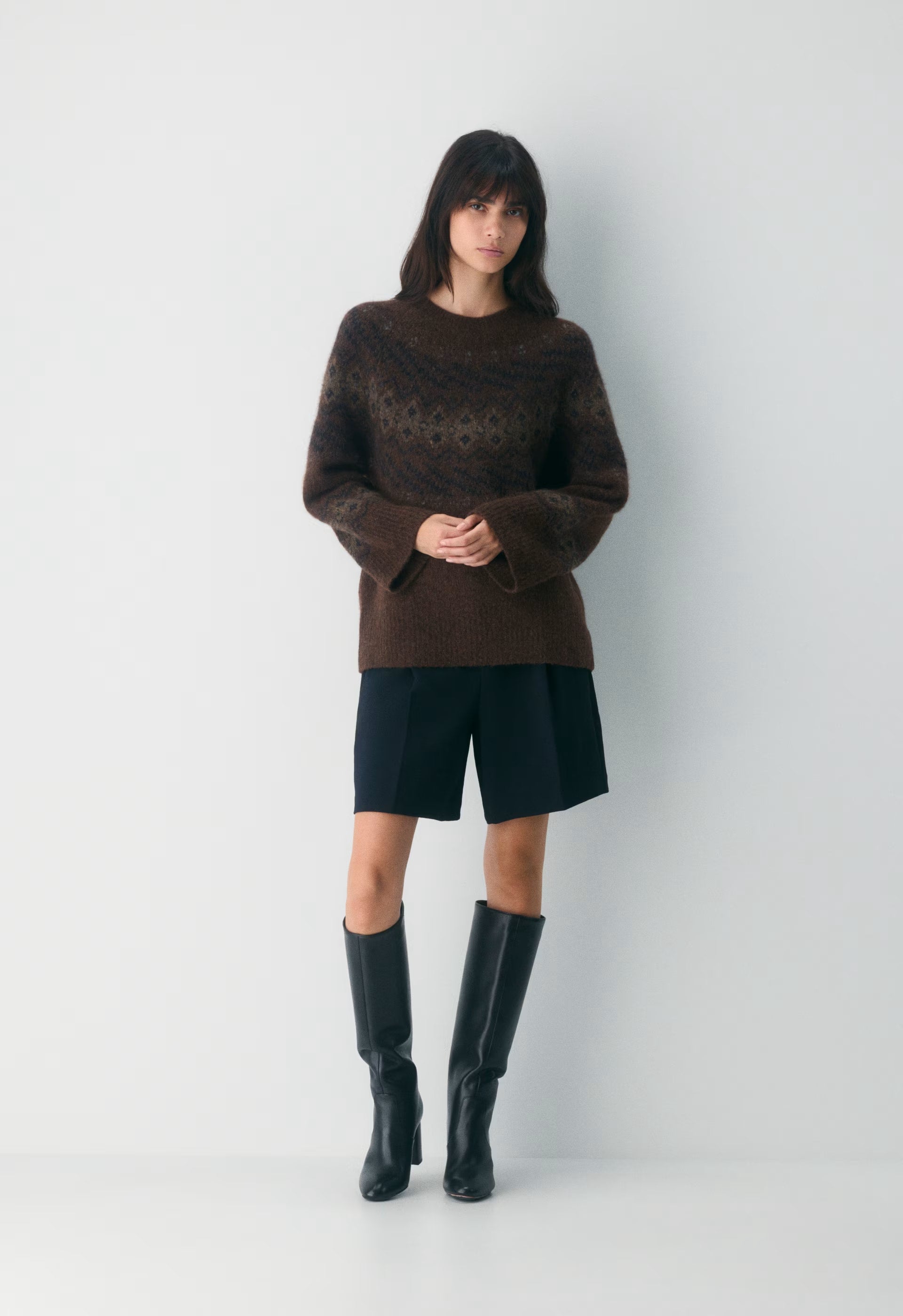 Harlow Sweater - DARK BROWN /MULTI