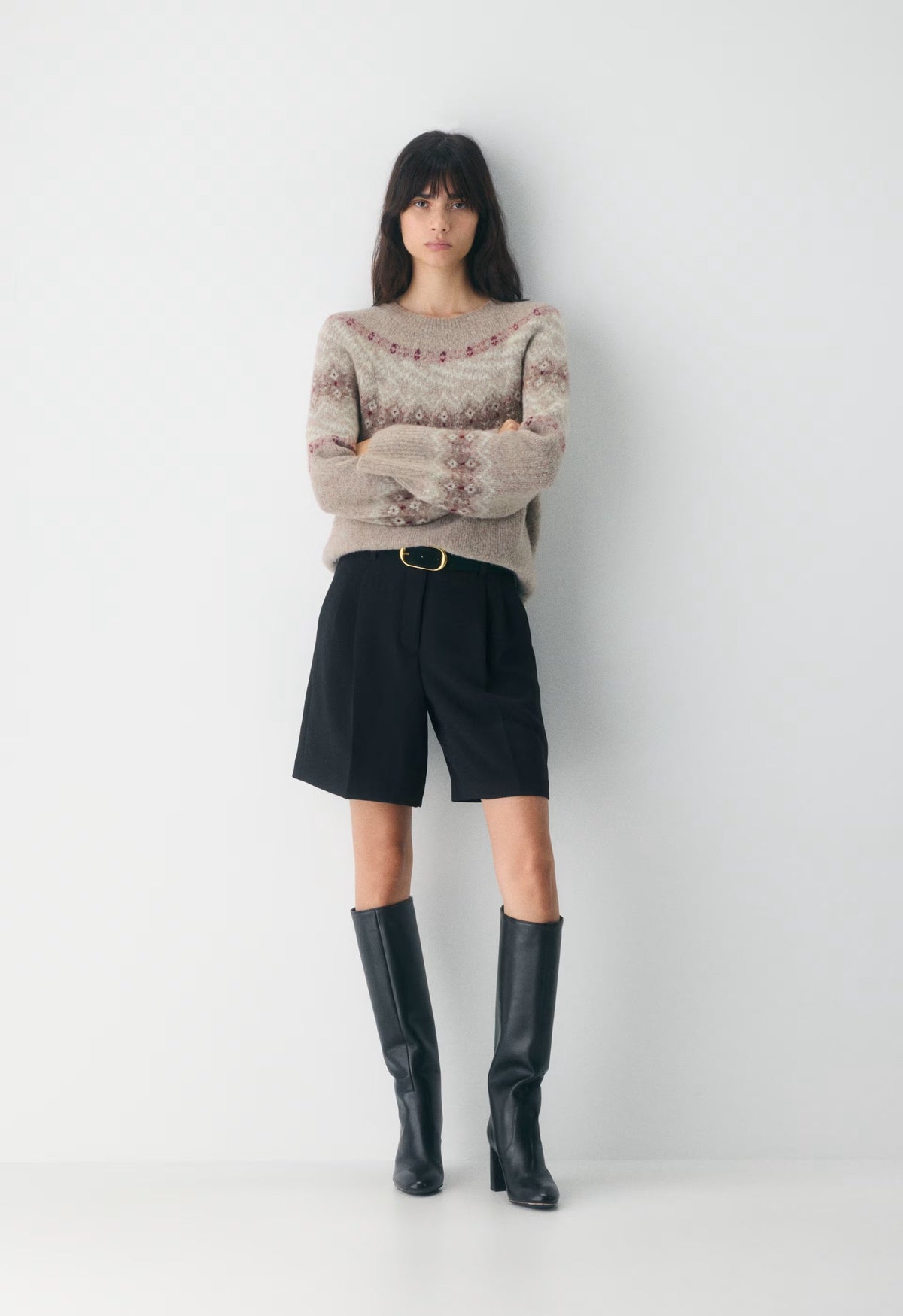 Harlow Sweater - HTHR STN GR /MULTI